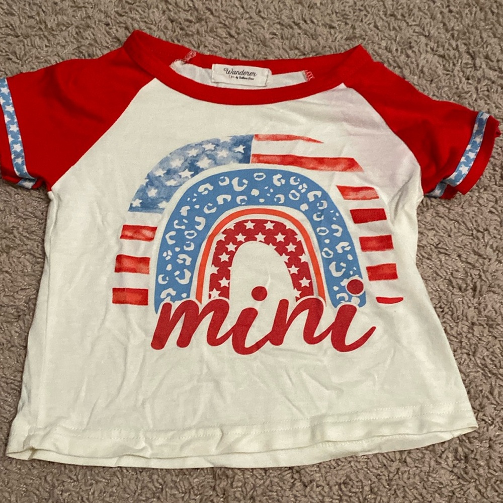 Wanderer by southerners grave mini American
Flag rainbow U.S.A. tee t shirt XXS